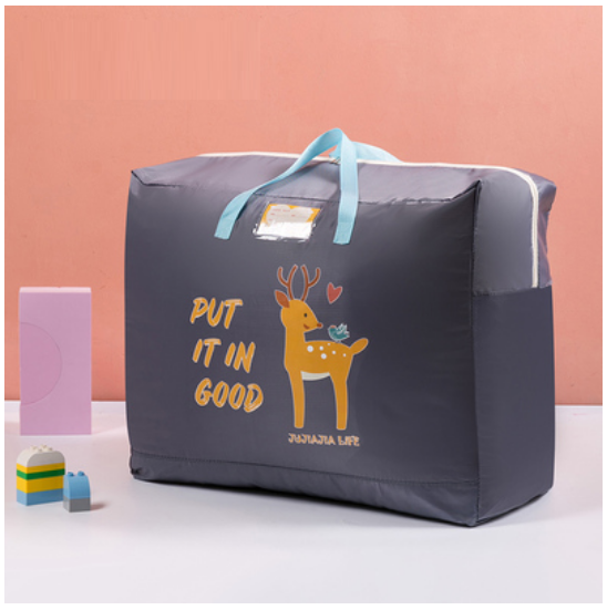 New Oxford cloth organizing bag (dark gray little elk) (small size 34L: length 46*width 19*height 39cm)