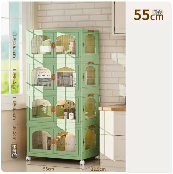 新款落地儲物櫃【【起司薄荷·綠】4層-面寬55cm】