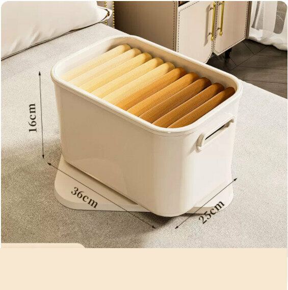 Hot push plastic storage box [with lid - tall large size - depth 36*width 25*height 16]