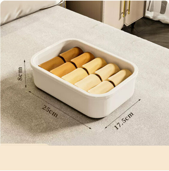 Hot push plastic storage box [without lid - flat medium size - depth 25*width 17.5*height 8]