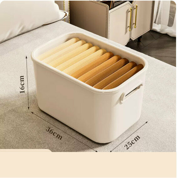 Hot push plastic storage box [without lid - tall large size - depth 36*width 25*height 16]