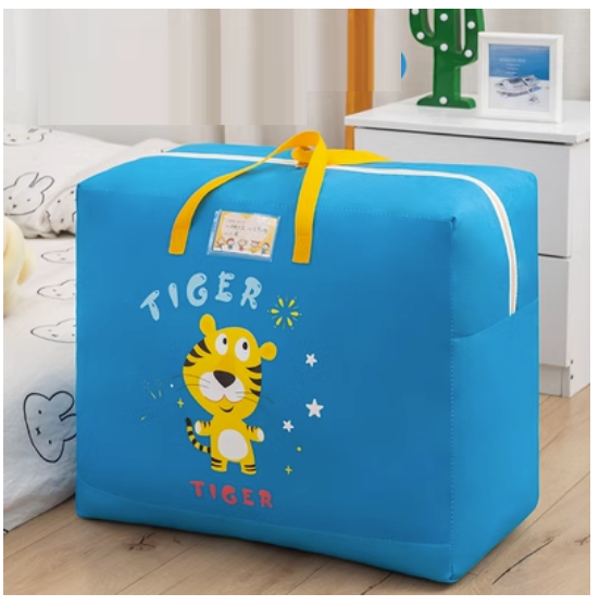 Hotly recommended Oxford cloth organizing bag (thick Oxford cloth-blue energetic tiger) (small size 34L: length 46*width 19*height 39cm)