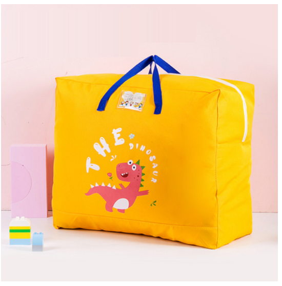 Popular Oxford cloth organizing bag (thick Oxford cloth-yellow dinosaur) (large size 88L: length 60*width 29*height 50cm)