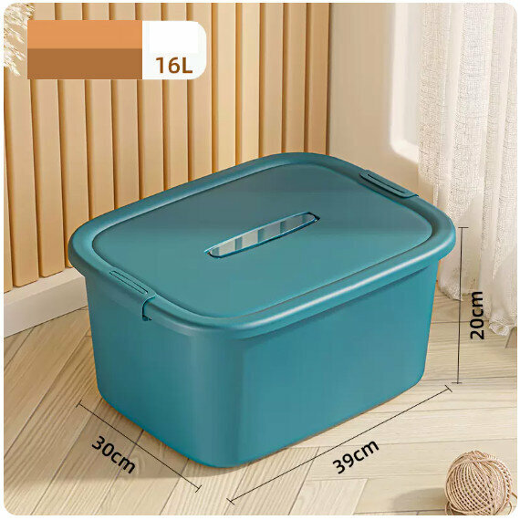 Hot Push Plastic Storage Box [Deep Sea Blue-Extra Large]