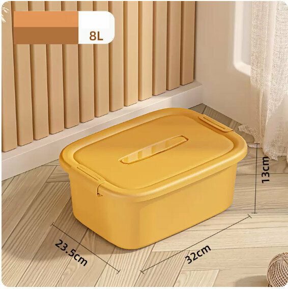 Hot Push Plastic Storage Box [Sunset Yellow-Medium]