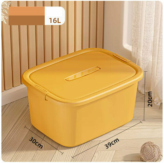 Hot Push Plastic Storage Box [Sunset Yellow-Extra Large]