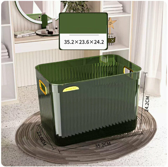Hot Recommended Acrylic Storage Box [Dark Green Gold-No Cover (Big Mac)]