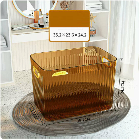 Hot Recommended Acrylic Storage Box [Amber Gold-No Cover (Big Mac)]