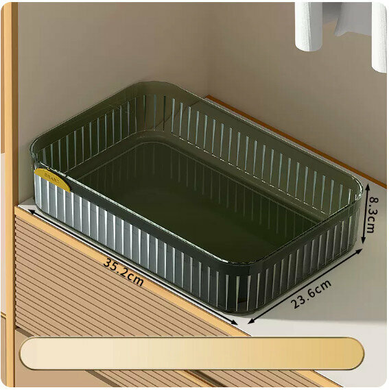 Hot-recommended underwear storage box [(no cover, no grid - dark green gold) stacked storage with cover and dustproof]