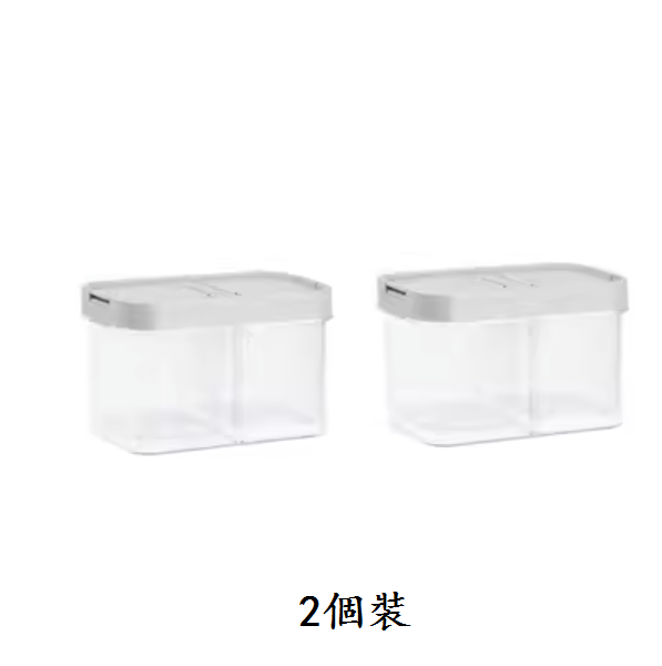 熱推冰箱瀝水保鮮盒（透明式倆分格【2個裝】）
