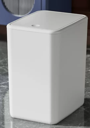 熱推家用大容量按壓帶蓋垃圾桶(白色)(尺寸:15L-19*25*31CM)