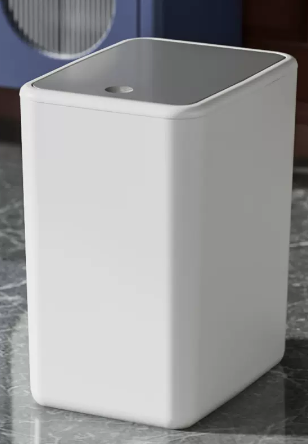 熱推家用大容量按壓帶蓋垃圾桶(灰色)(尺寸:15L-19*25*31CM)