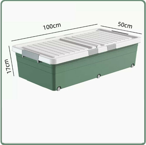 Hot Push Drawer Organizer [Forest Green Medium Model (100*50*17) Six Locks + Double Opening Cover]