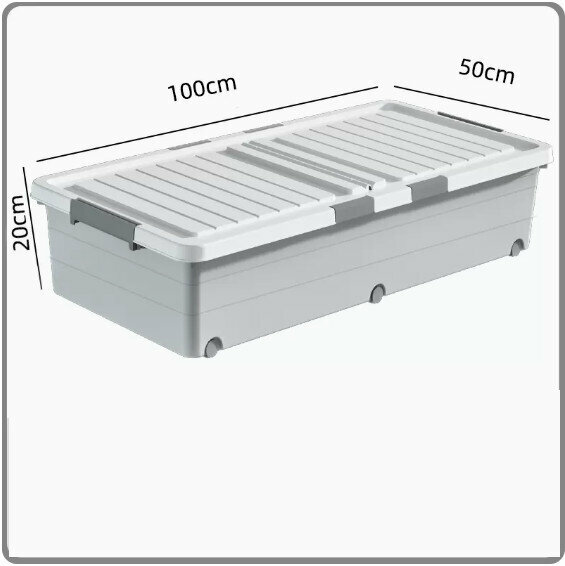 Hot Push Drawer Organizer [Misty Gray Tall Style (100*50*20)] Six Locks + Double Opening Covers]