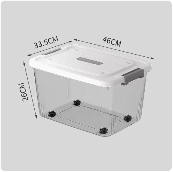 Hot recommended transparent storage box [extra large size - with pulleys]