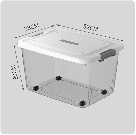 Hot recommended transparent storage box [huge size - with pulleys]