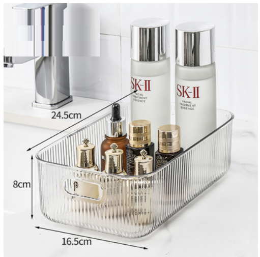 Hot recommended transparent desktop storage box (ivory white small [without lid])