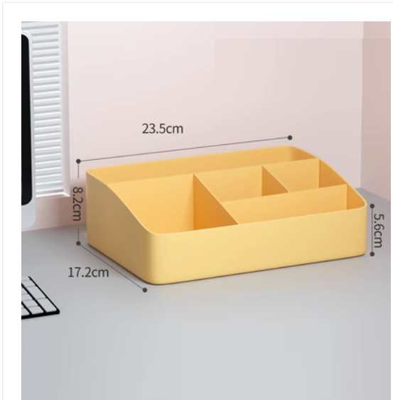 Popular desktop drawer storage box ([wide top box] mango yellow-colorful series)