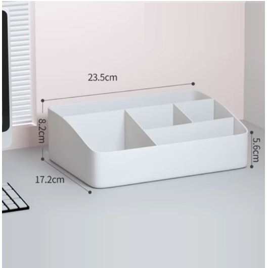 Popular desktop drawer-type storage box ([wide top box] ivory white-colorful series)
