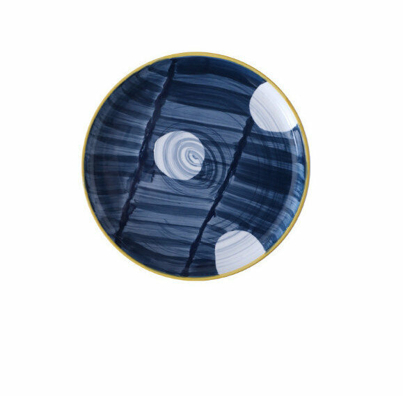 Popular household hand-painted dish plate (large cloth pattern plate)