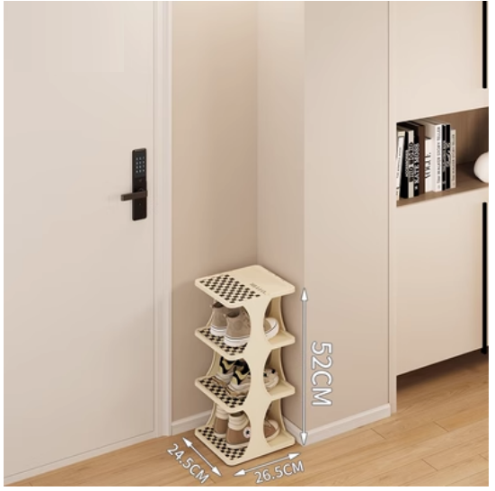 Popular multi-layer dustproof simple small shoe cabinet (4 layers of superimposed shoe racks)