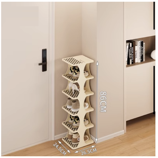 Popular multi-layer dustproof simple small shoe cabinet (6 layers of superimposed shoe racks)