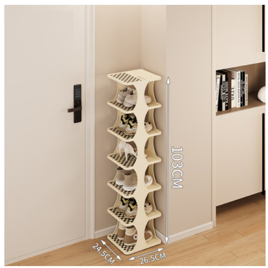 Popular multi-layer dustproof simple small shoe cabinet (7 layers of superimposed shoe racks)