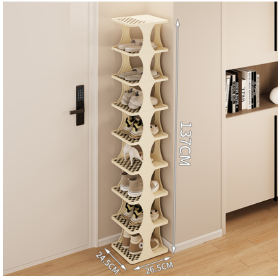 Popular multi-layer dustproof simple small shoe cabinet (9 layers of stacked shoe racks)
