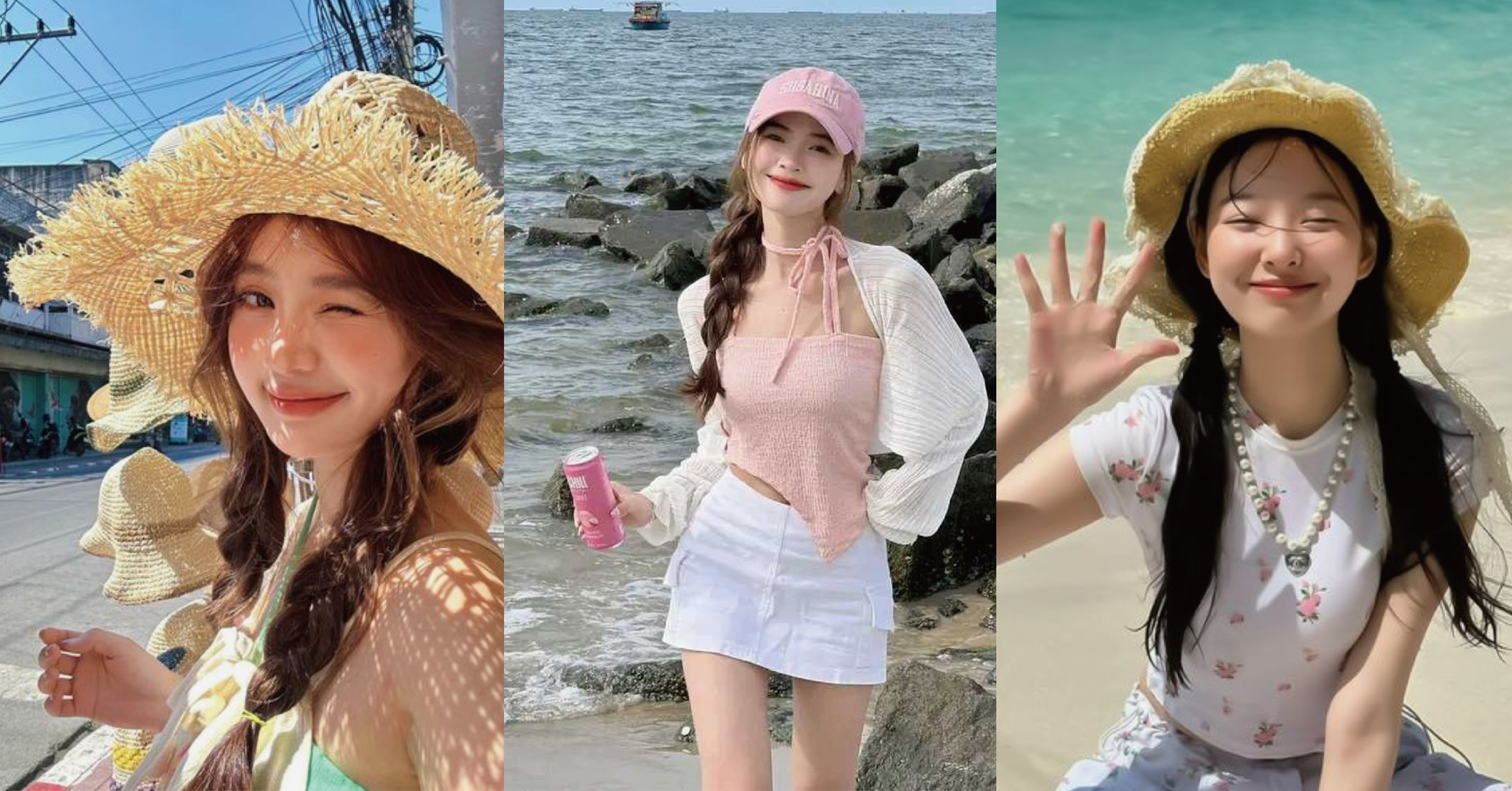 夏天就要去海邊！海島度假的清爽穿搭特輯，海邊度假穿搭必備時髦墨鏡、海洋感飾品、編織包，準備好擁抱夏天、擁抱海洋了嗎？絕對不能錯過！最適合這個夏日的完美穿搭合輯。