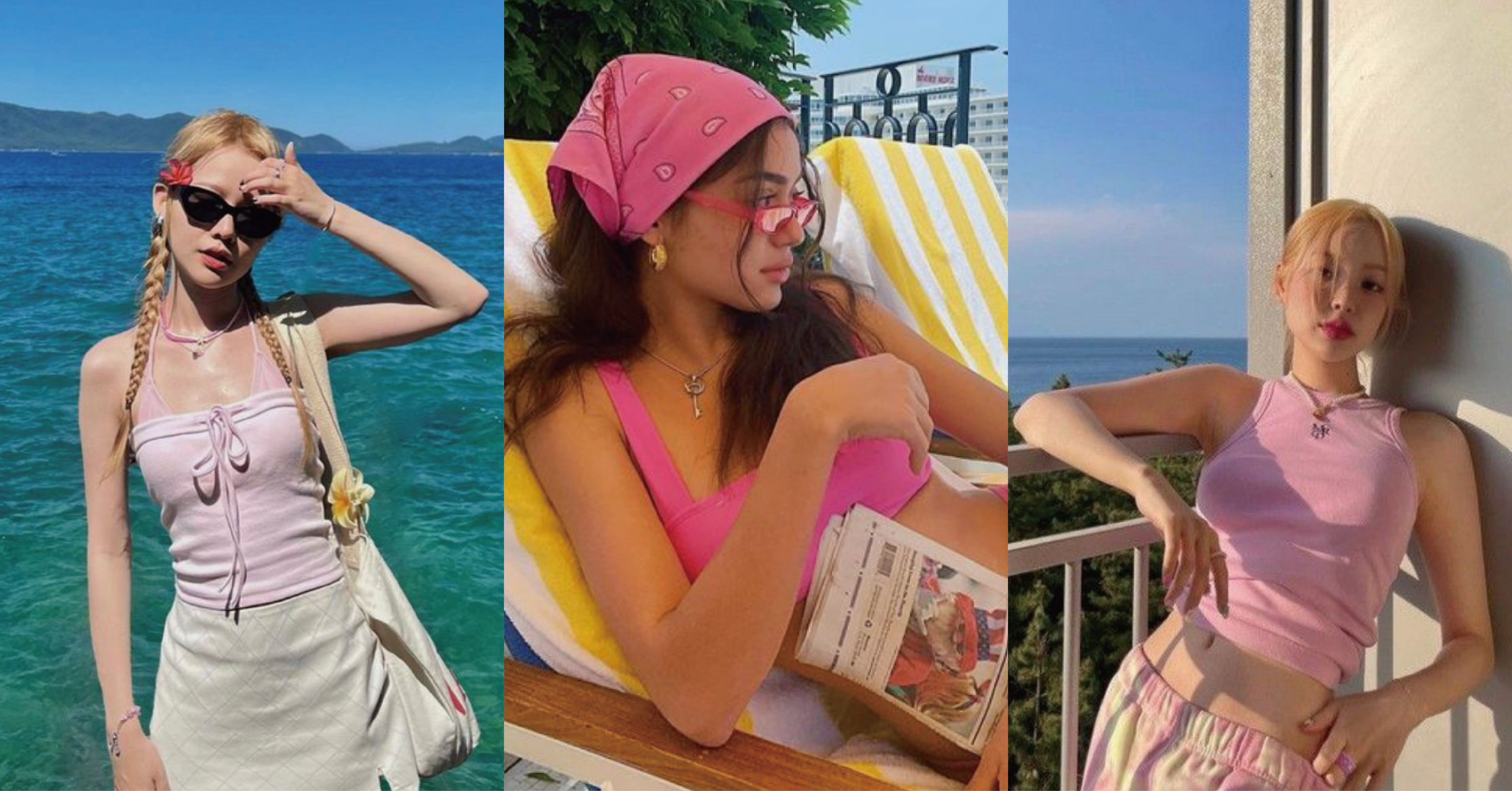 夏天就要去海邊！海島度假的清爽穿搭特輯，海邊度假穿搭必備時髦墨鏡、海洋感飾品、編織包，準備好擁抱夏天、擁抱海洋了嗎？絕對不能錯過！最適合這個夏日的完美穿搭合輯。