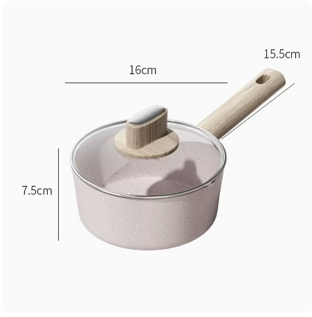 新款麥飯石煮面熱牛奶專用泡面鍋電磁爐通用口徑16CM