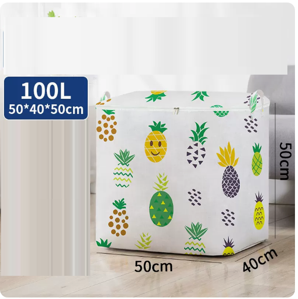 New clothing storage bag (pineapple 100 liters (zipper)