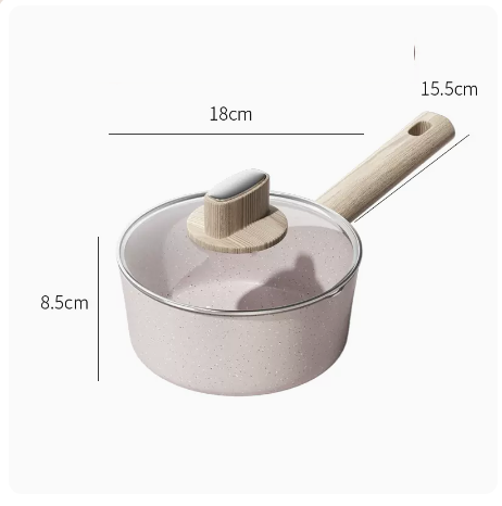 新款麥飯石煮面熱牛奶專用泡面鍋電磁爐通用口徑18CM