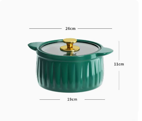 New non-stick pot stew pot ceramic casserole for gas stove (Morandi green) recommended for 2-3 people 2.5ML