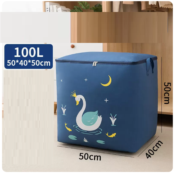 New clothing storage bag (White Swan 100 liters (zipper))