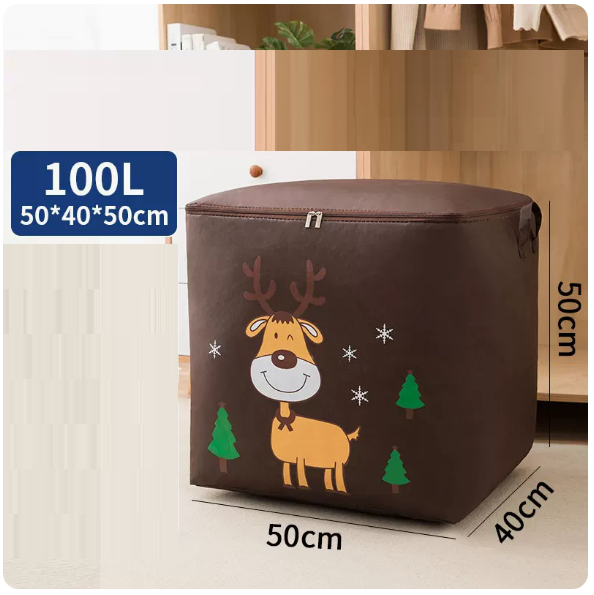 New clothing storage bag (Christmas deer 100 liters (zipper))