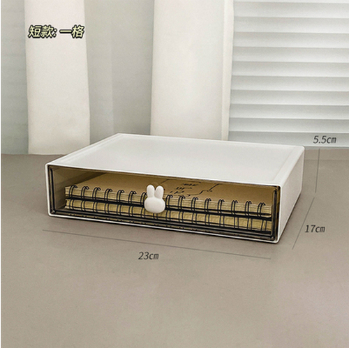 New storage box transparent drawer type (short style - one grid)