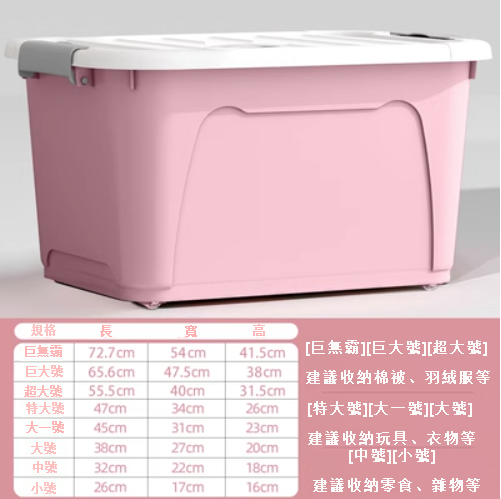 Hot Selling [Large/Medium/Small] Home Clothes Toy Storage Plastic Box (Thickened Upgraded Cherry Blossom Pink)