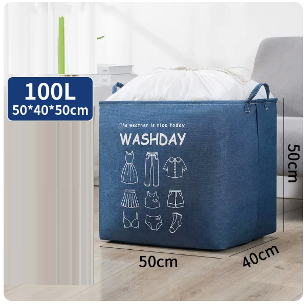 Hot selling clothing storage bag (dark blue 100 liters (bunch))