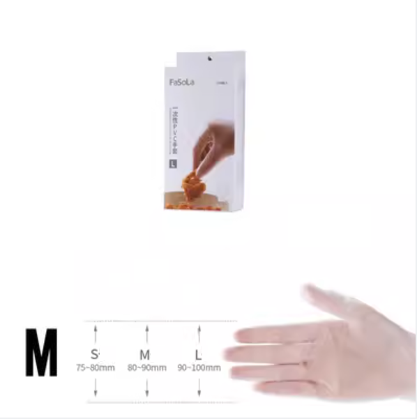 熱賣食品級一次性手套（透明【M碼】100枚）