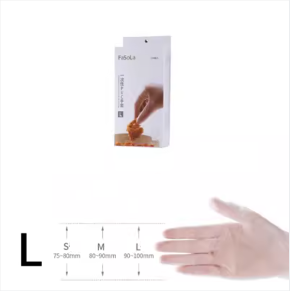 熱賣食品級一次性手套（透明【L碼】100枚）