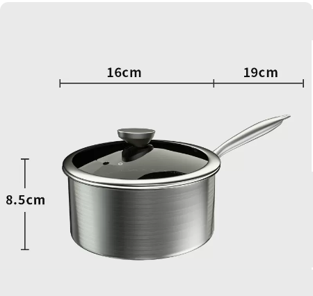 熱賣輔食鍋蜂窩不粘鍋無塗層304不銹鋼奶鍋