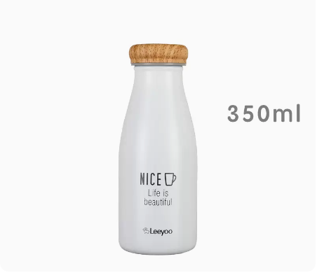 熱賣保溫杯簡約可愛便捷不銹鋼水杯(米色)350ML