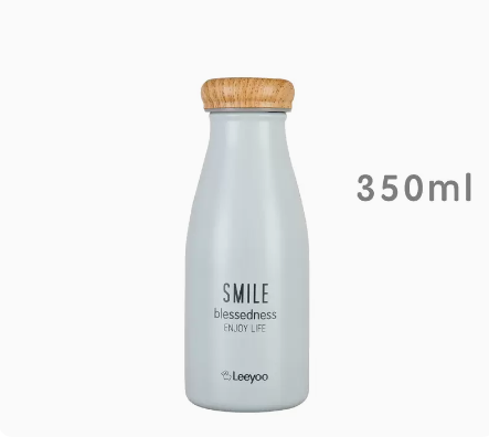 熱賣保溫杯簡約可愛便捷不銹鋼水杯(藍色)350ML
