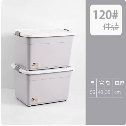 Hot selling plastic organizing box with lid (Nordic Gray 2 pack [Extra Large 120#L])