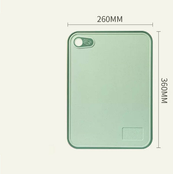 Hot selling antibacterial and mildew-proof household plastic straw double-sided small cutting board for infants and babies (green 360*260*10mm★★Super value ❤ Special price)