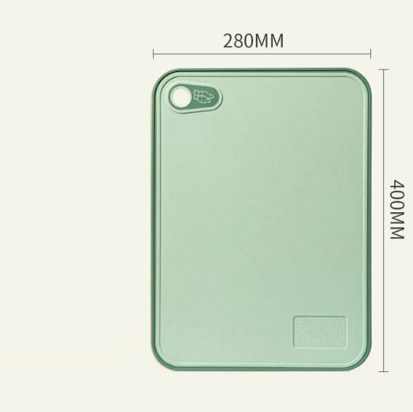 Hot selling antibacterial and mildew proof household plastic straw double-sided small cutting board for infants and babies (green 400*280*10mm ❤❤ Popular ❤ Hot selling ❤)