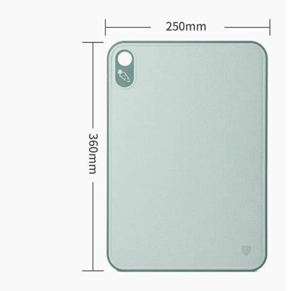 Hot selling antibacterial and mildew-proof household plastic straw double-sided small cutting board for infants and babies (green 360*250*10mm)