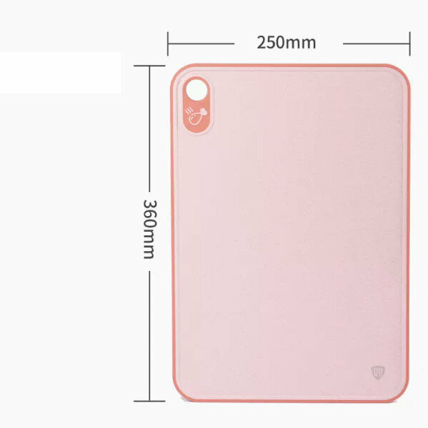 Hot selling antibacterial and mildew-proof household plastic straw double-sided small cutting board for infants and babies (pink 360*250*10mm)