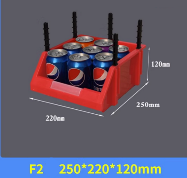 Hot selling plastic storage box-F2 red [25x22x12]